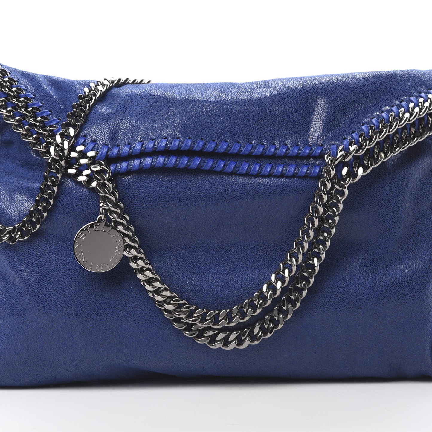 Shaggy Deer Falabella Fold Over Tote Royal Blue