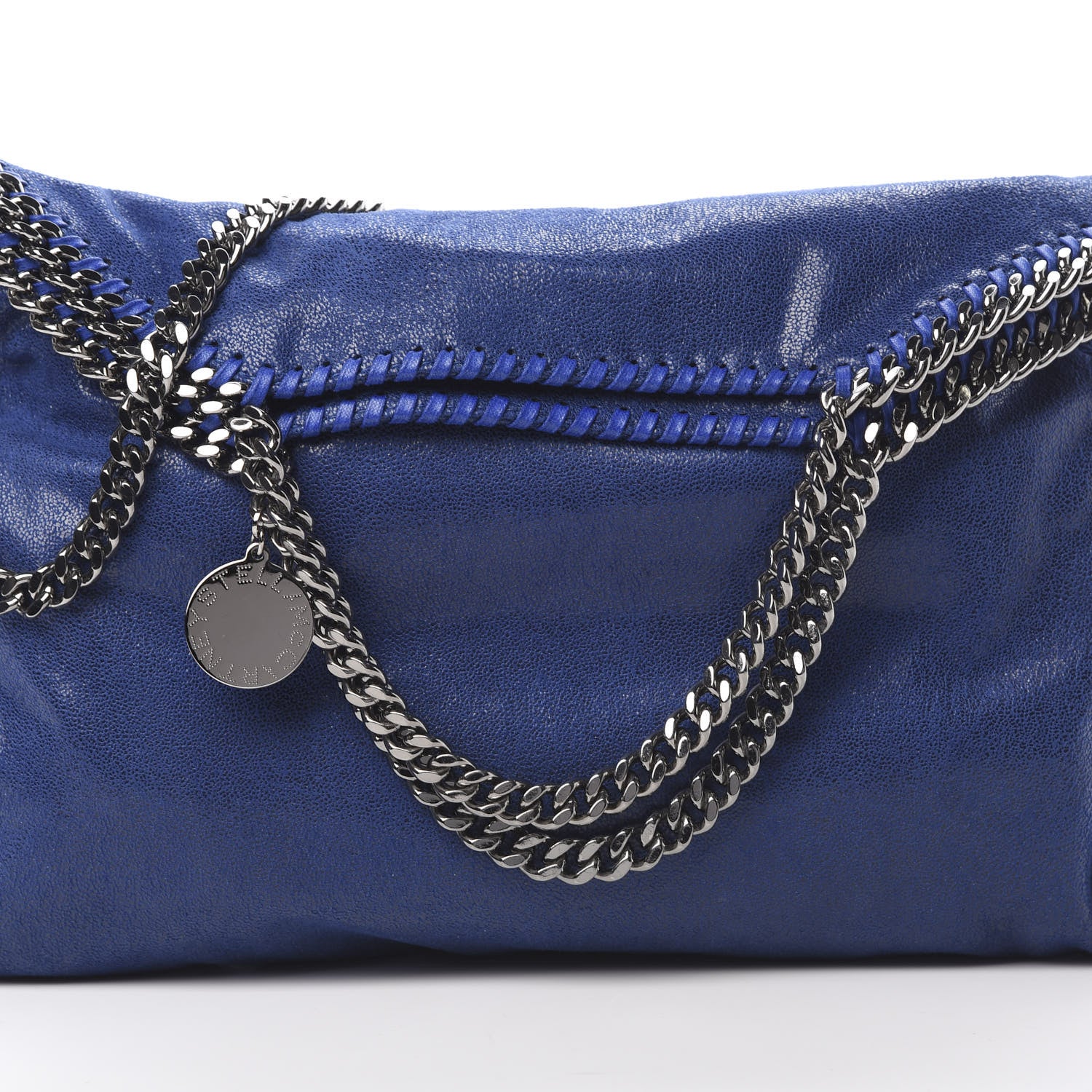 Stella McCartney Shaggy Deer Falabella Fold Over Tote Royal Blue 8 of 10