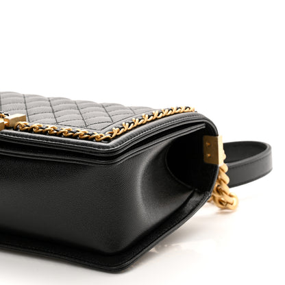 Chanel Caviar Quilted Medium Chain Around Boy Flap Black 10 of 11