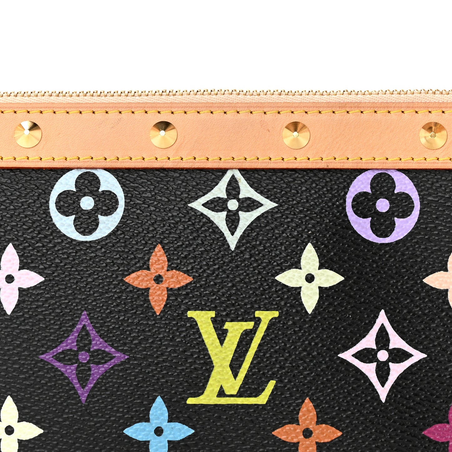 Monogram Multicolor Pochette Accessories Black