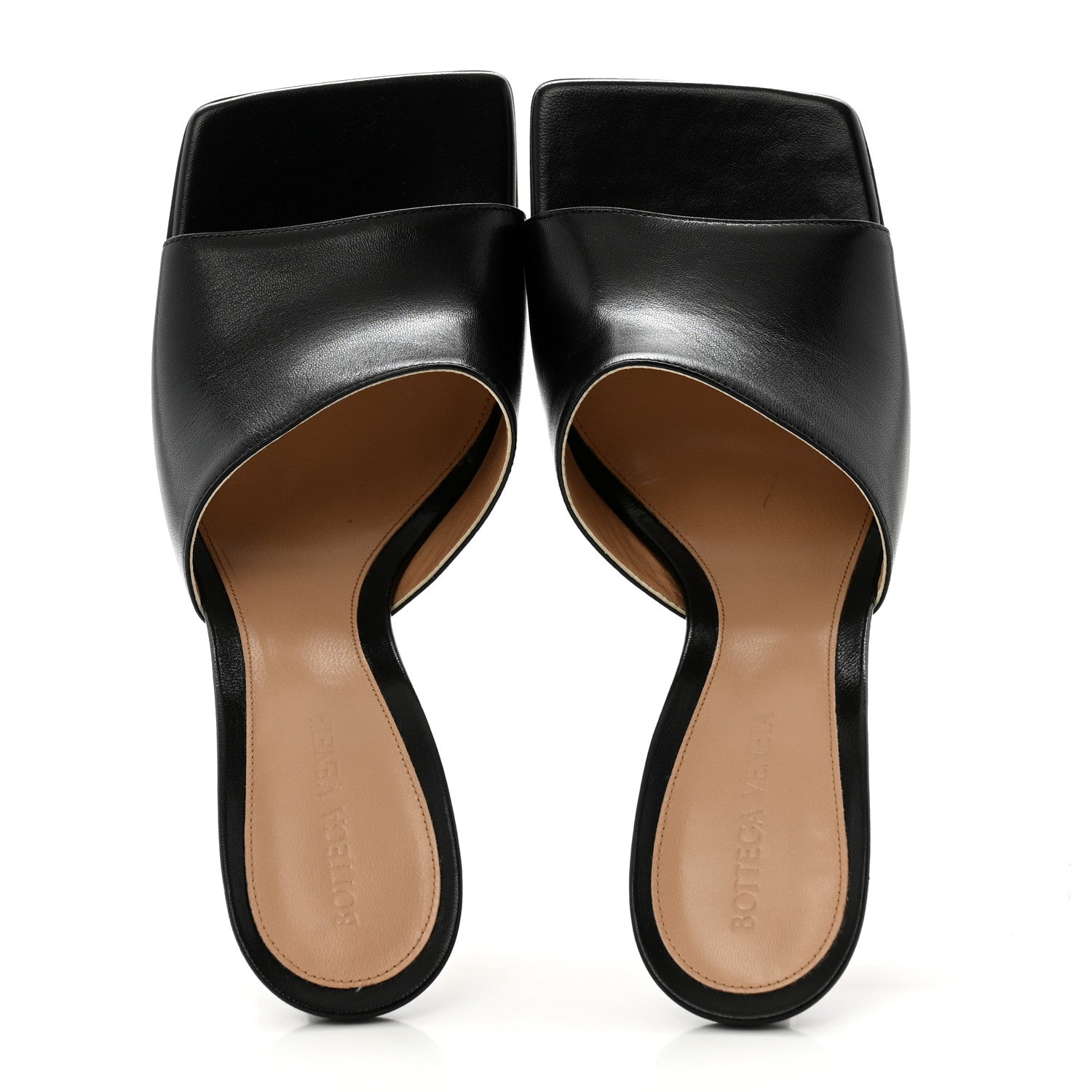 Bottega Veneta Lambskin Stretch Mule Sandals 39.5 Black 2 of 9