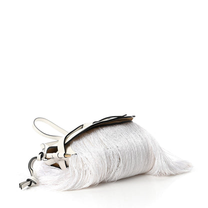 Loewe Calfskin Mini Fringe Gate Crossbody Bag White 4 of 10