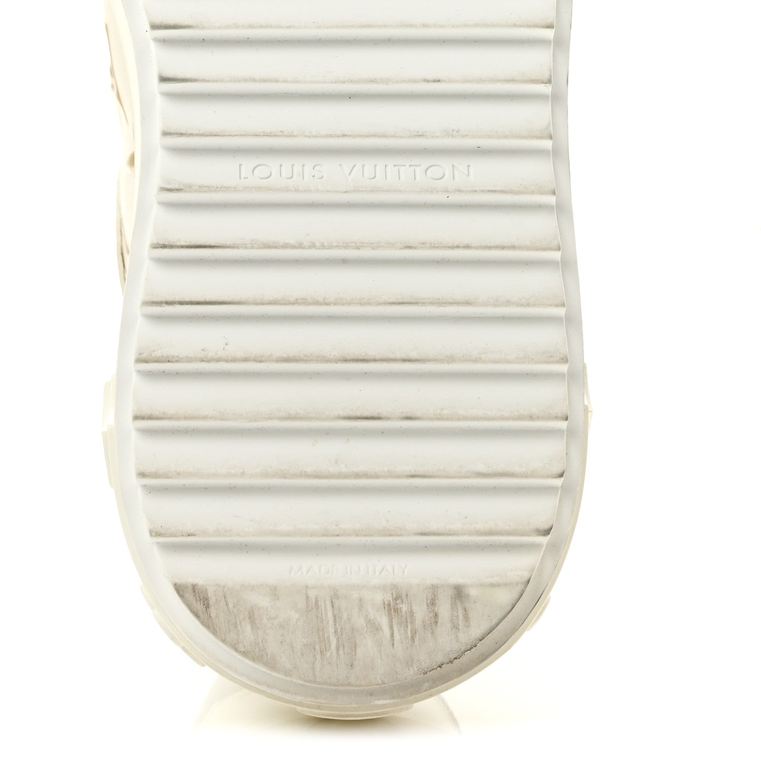 Louis Vuitton Calfskin Monogram Debossed Time Out Sneakers 37 White Gold 8 of 11
