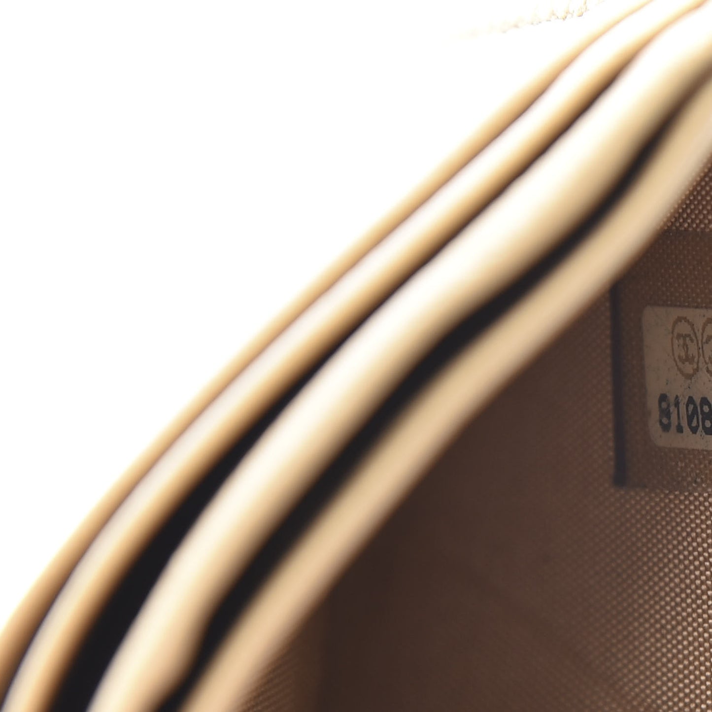 Calfskin CC Button Card Holder Beige