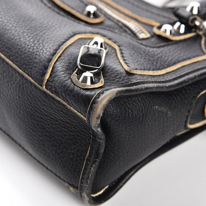Balenciaga Supple Grained Calfskin Classic Silver Hardware Highlight Mini City Black 16 of 18