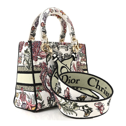Christian Dior Canvas Embroidered Medium Lady D-Lite Multicolor 3 of 10