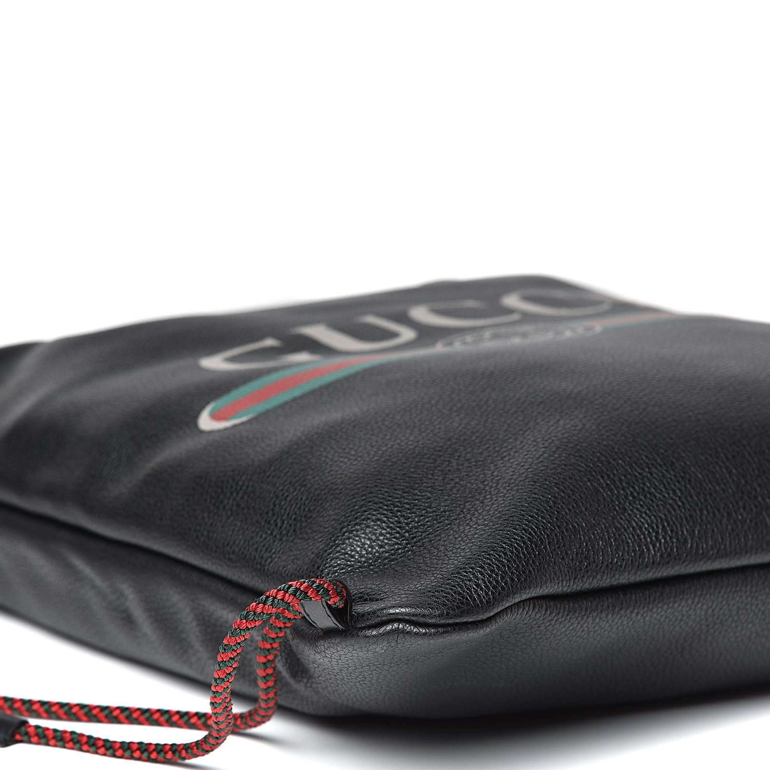 Gucci Calfskin Logo Drawstring Backpack Black 10 of 12