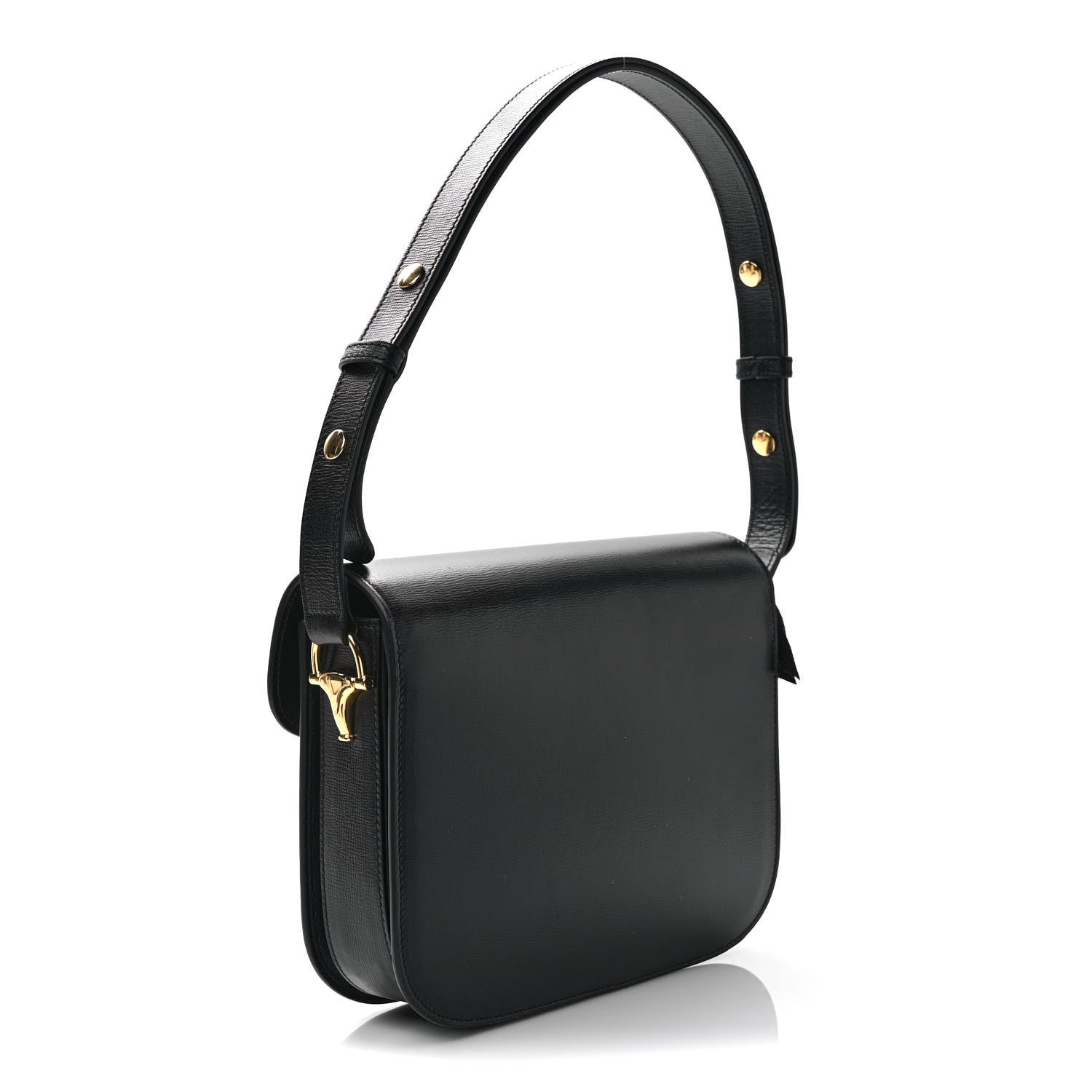 Gucci Azalea Calfskin Horsebit 1955 Shoulder Bag Black 3 of 9