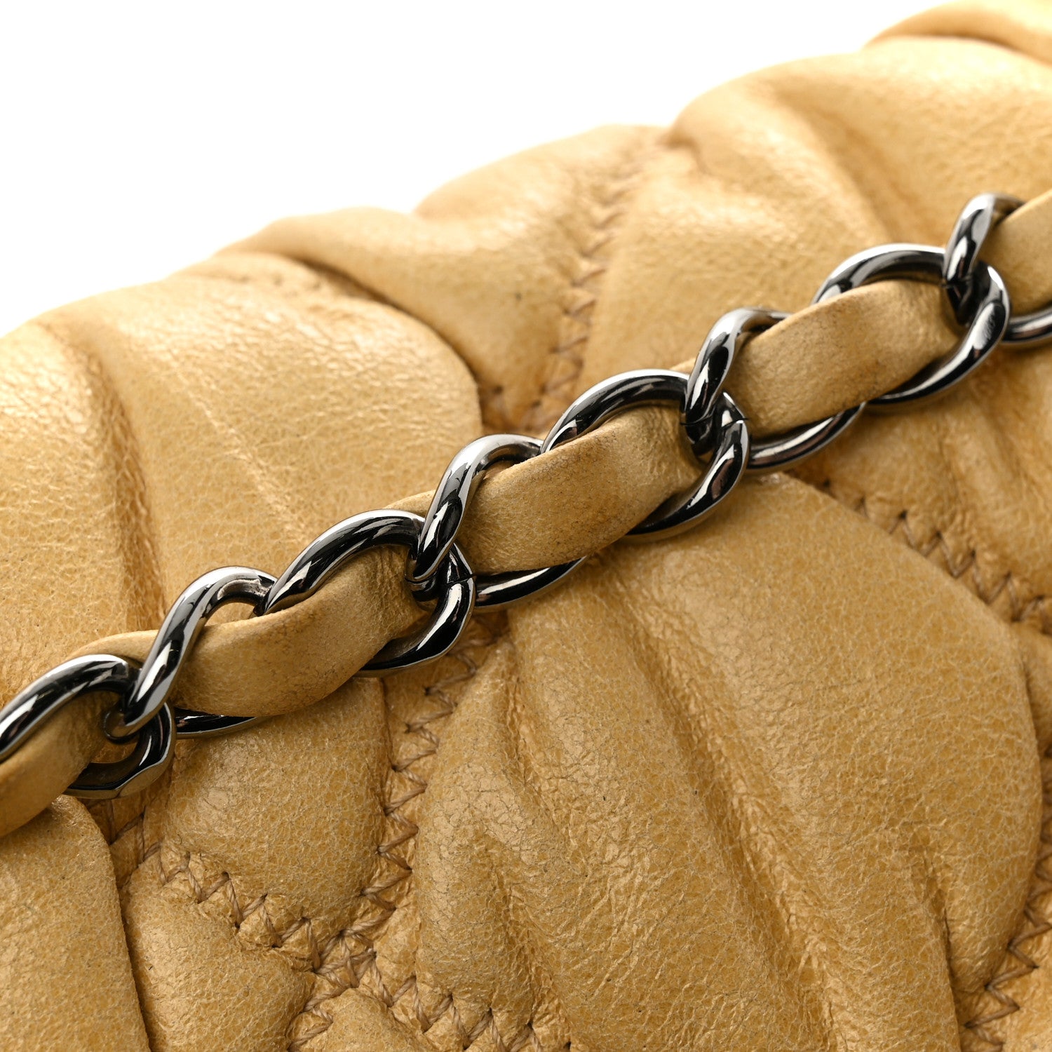Chanel Calfskin Quilted Medium Bubble Quilt Flap Bag Beige 13 of 13