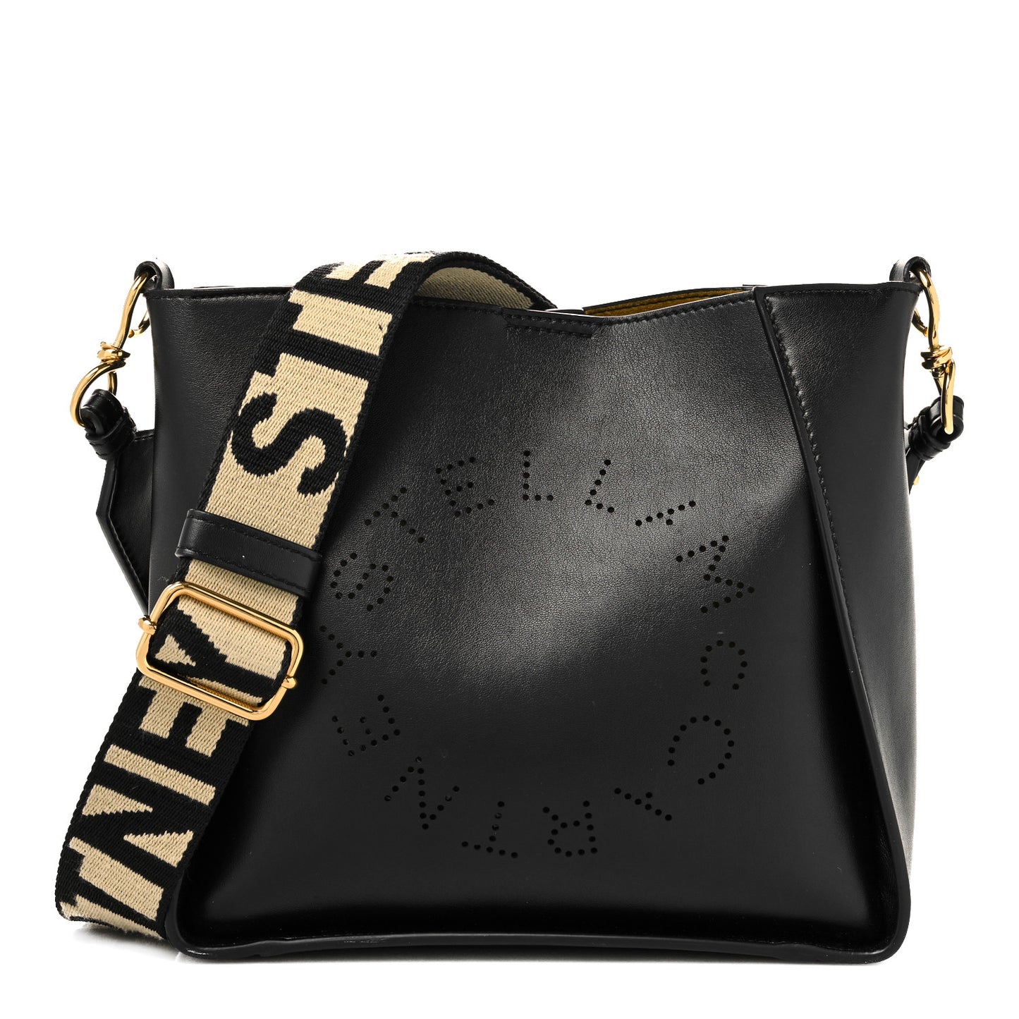 Eco Alter Nappa Perforated Logo Mini Crossbody Black