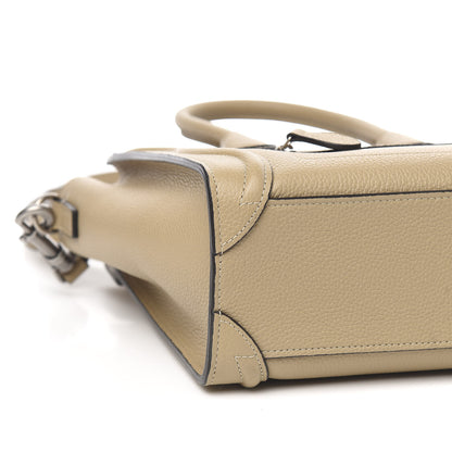 Celine Drummed Calfskin Nano Luggage Dune 10 of 11
