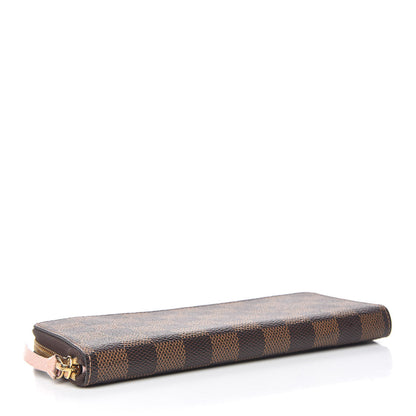 Louis Vuitton Damier Ebene Clemence Wallet Rose Ballerine 4 of 8