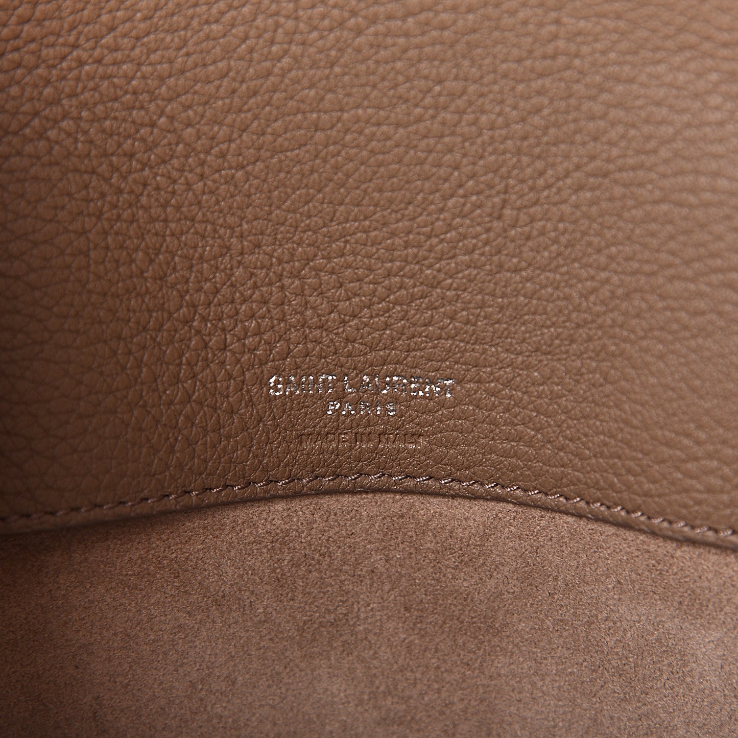 Grained Calfskin Small Supple Sac De Jour Taupe