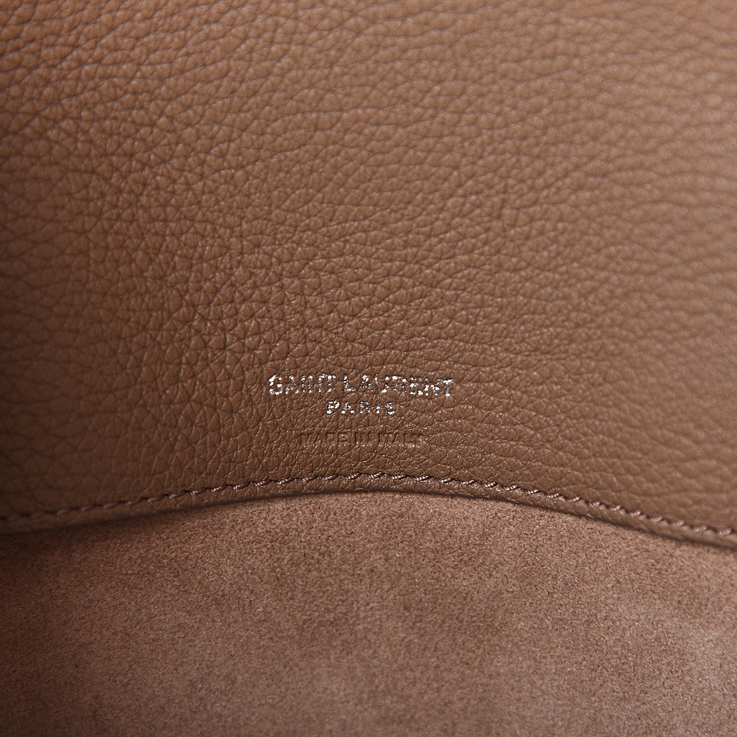 Saint Laurent Grained Calfskin Small Supple Sac De Jour Taupe 6 of 9