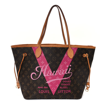 Louis Vuitton Monogram Hawaii V Neverfull MM Hot Pink 1 of 16