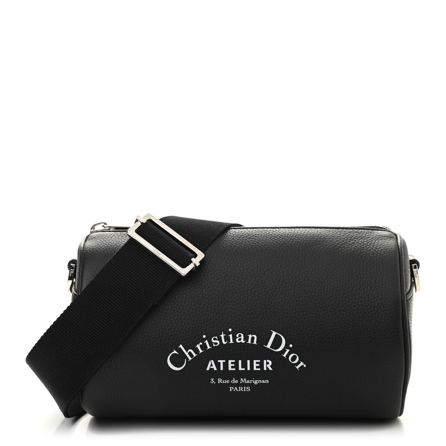 HOMME Grained Calfskin Mens Roller Pouch Black