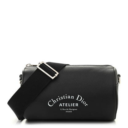 Christian Dior HOMME Grained Calfskin Mens Roller Pouch Black 1 of 10
