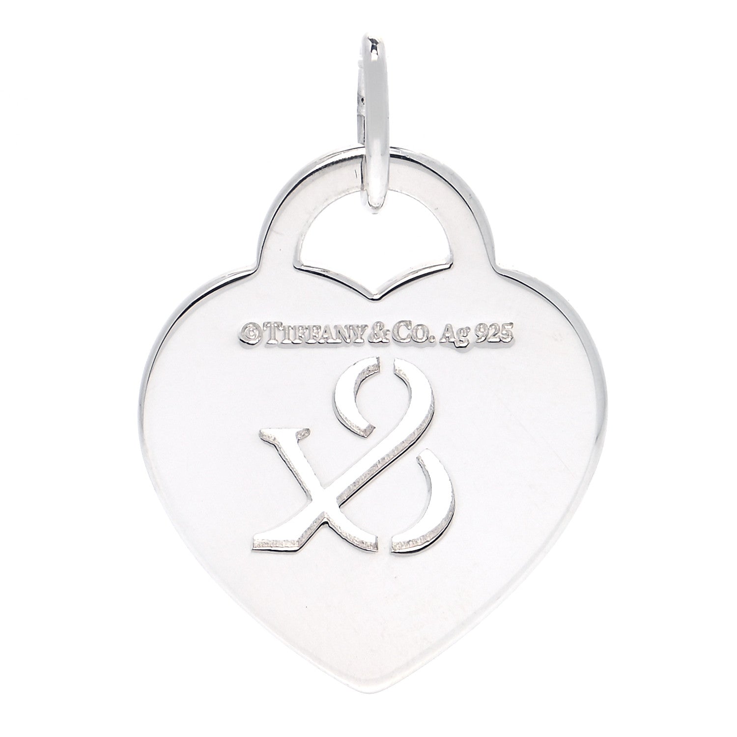 Tiffany Sterling Silver Return to Tiffany Ampersand Heart Charm 3 of 5