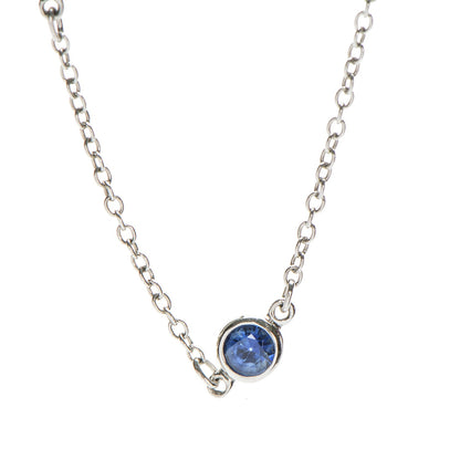 Tiffany Platinum Blue Sapphire Elsa Peretti Color By The Yard Bracelet 4 of 8