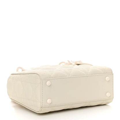 Christian Dior Ultra Matte Calfskin Cannage Mini Lady Dior White 4 of 13