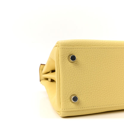 Hermes Togo Kelly Retourne 25 Jaune Poussin 8 of 10