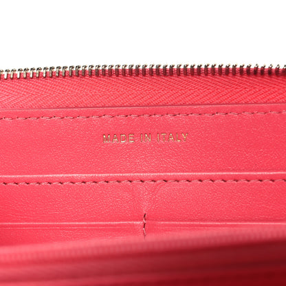 Chanel Caviar Quilted Large Gusset Zip Around Wallet Rose 7 of 9