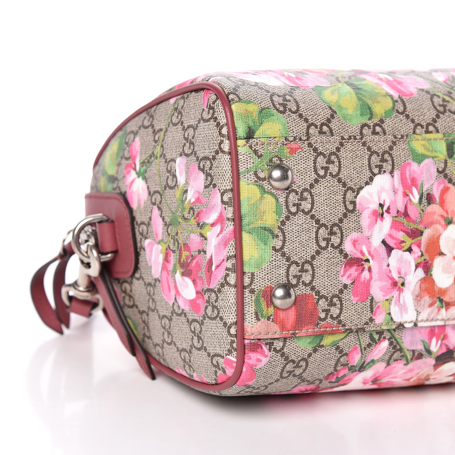 GG Supreme Monogram Blooms Small Boston Beige Multicolor Dry Rose