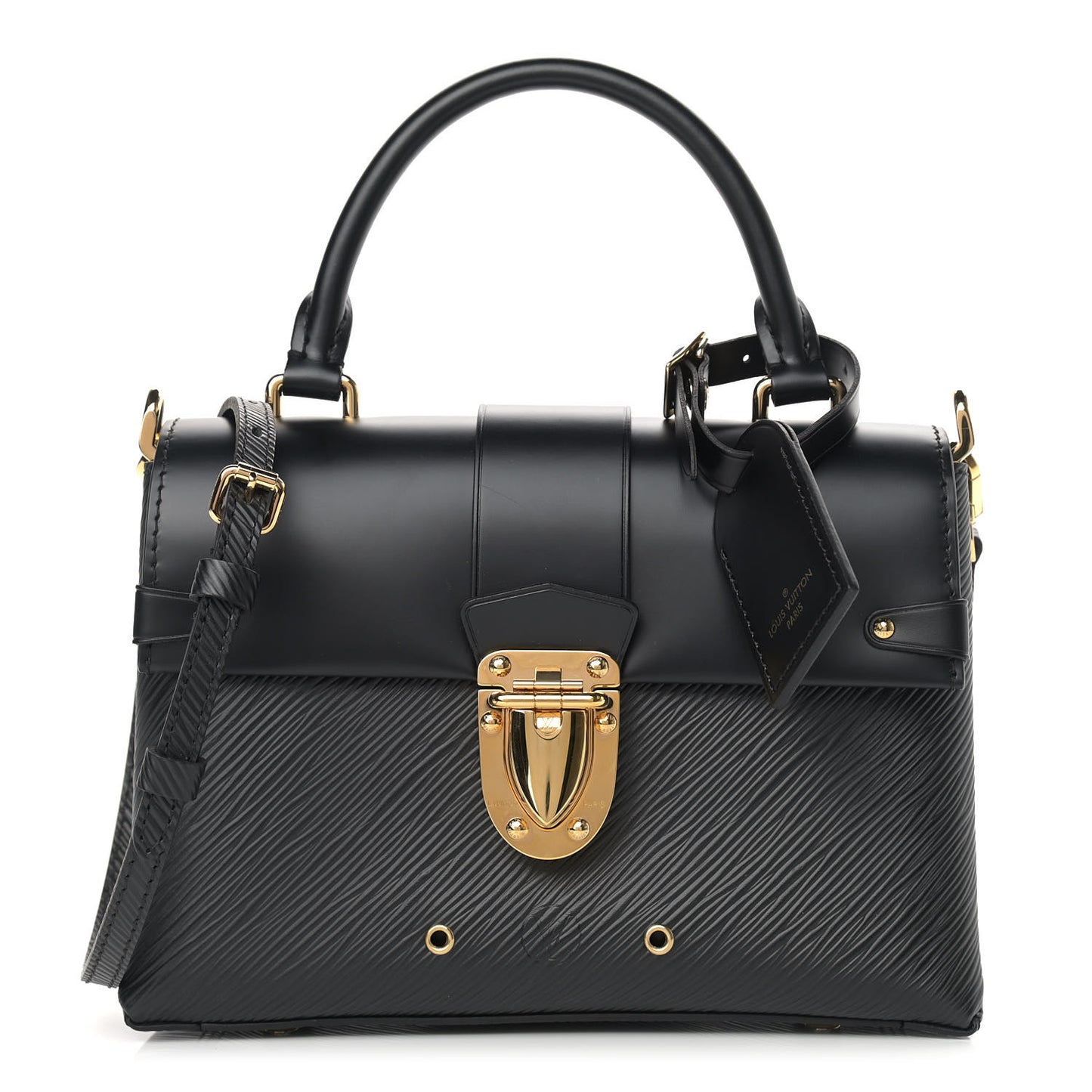 Epi One Handle Flap Bag Black