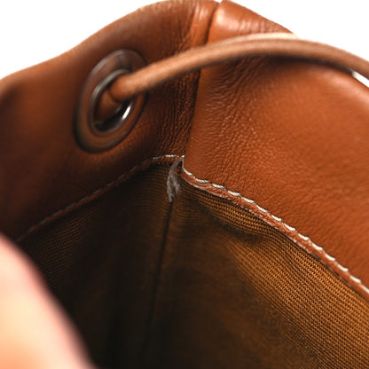 Celine Triomphe Canvas Calfskin Mini Poche Bag Tan 8 of 11