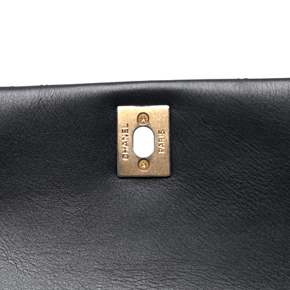 Chanel Calfskin Quilted Top Handle Flap Black 4 of 5
