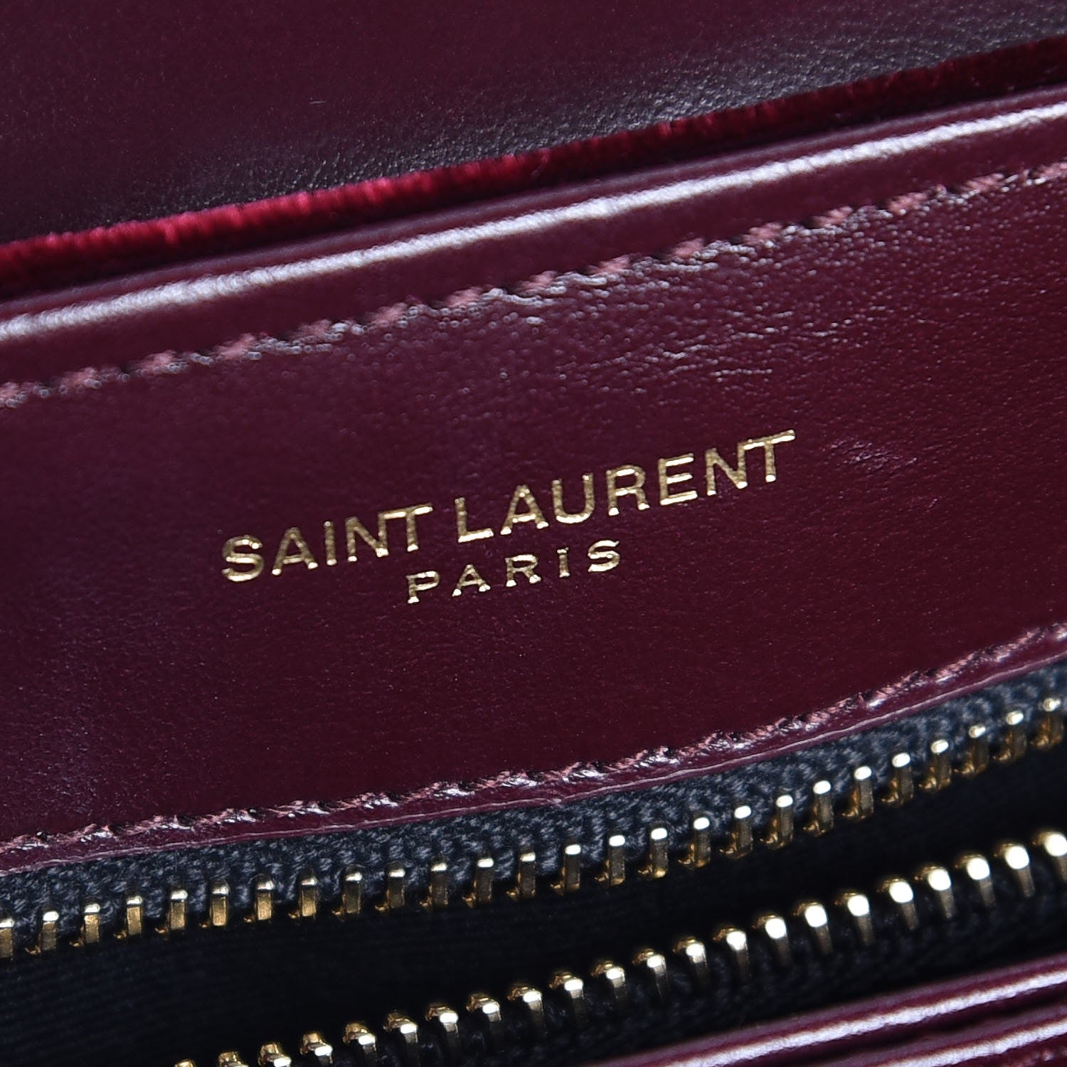 Saint Laurent Velvet Y Quilted Monogram Toy Loulou Crossbody Bag French Burgundy 6 of 10