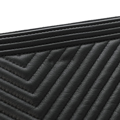 Chanel Caviar Chevron Quilted Large Boy Cosmetic Case Black 9 of 9