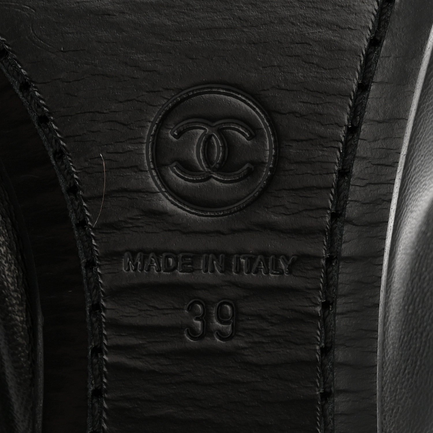 Chanel Lambskin CC Turnlock Ballerina Flats 39 Black White 7 of 10