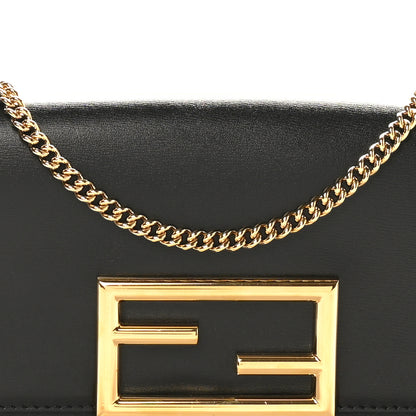 Fendi Vitello Palmellato Wallet on Chain with Pouches Black 9 of 11