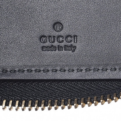 Gucci GG Supreme Monogram Top Handle Zip Around Wallet Black 6 of 6