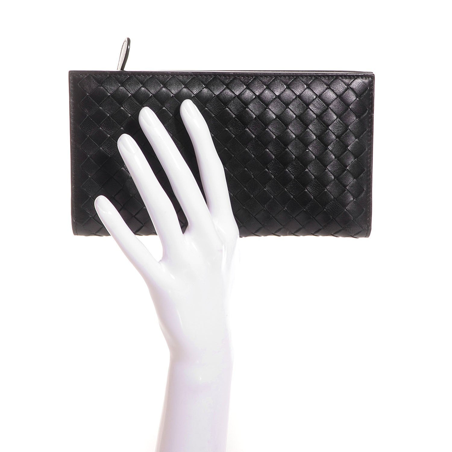 Bottega Veneta Nappa Intrecciato Continental Wallet Black 2 of 9