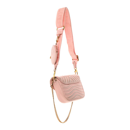Louis Vuitton Calfskin New Wave Multi Pochette Rose Ballerine 3 of 15