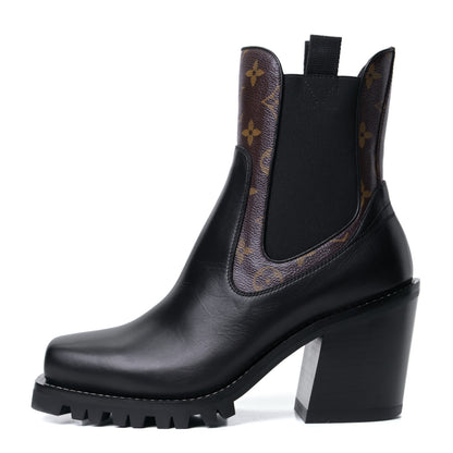 Louis Vuitton Patent Monogram Limitless Ankle Boots 40 Black 2 of 18