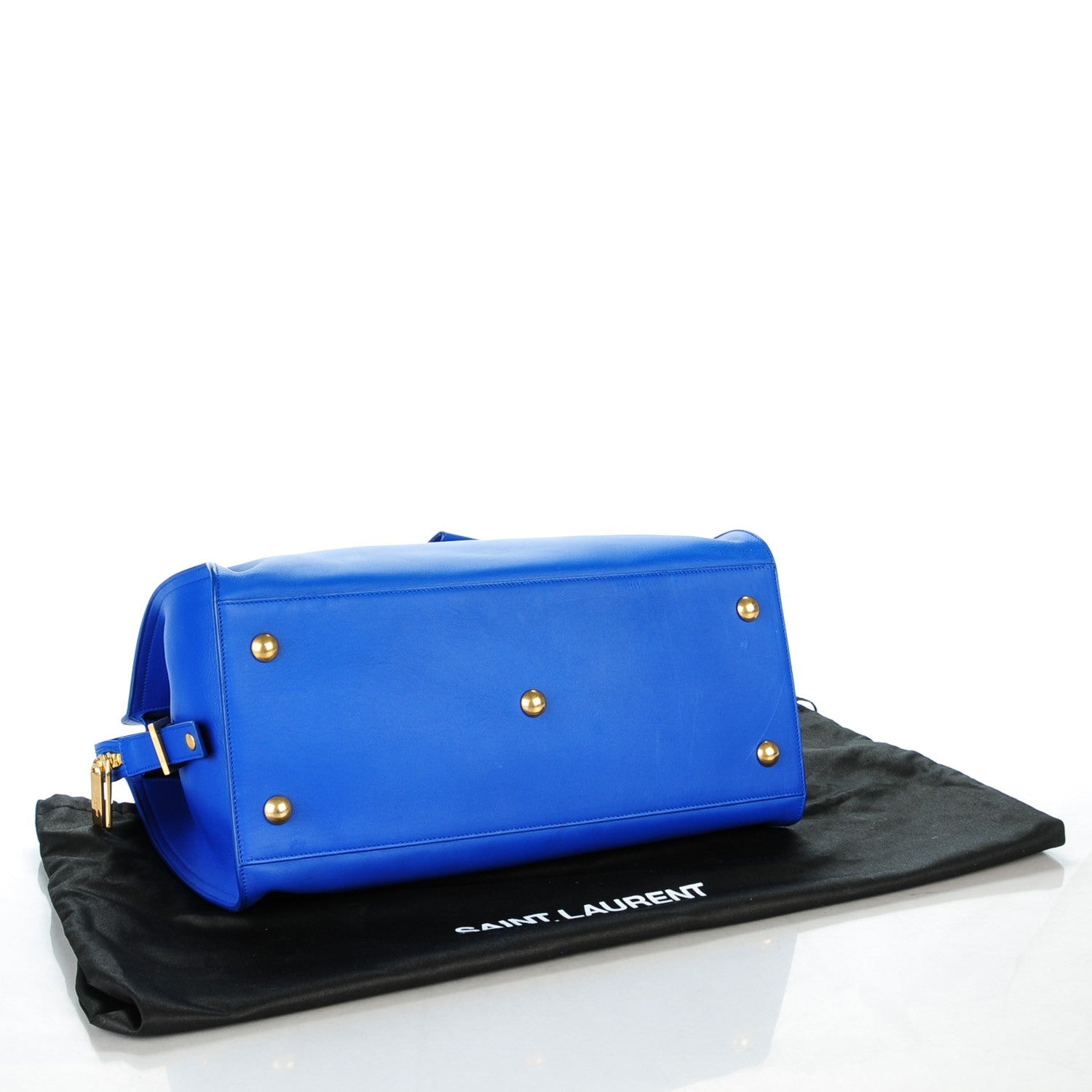 Saint Laurent Calfskin Medium Classic Y Cabas Blue Majorelle 4 of 7