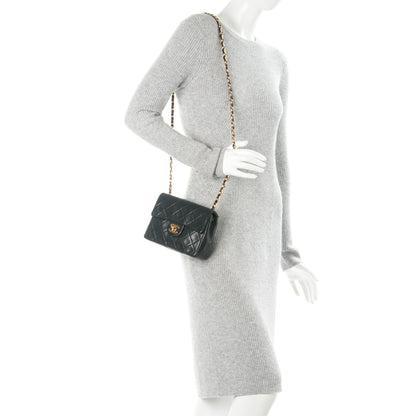 Chanel Lambskin Quilted Mini Square Flap Black 2 of 11