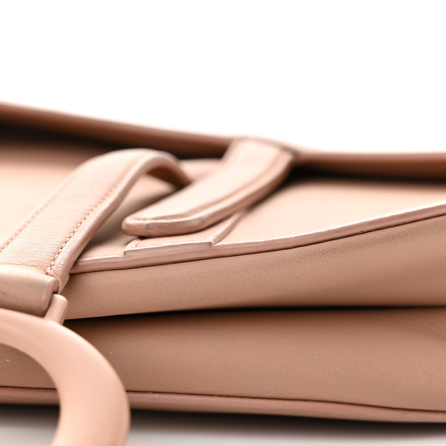 Ultra Matte Calfskin Saddle Bag Blush