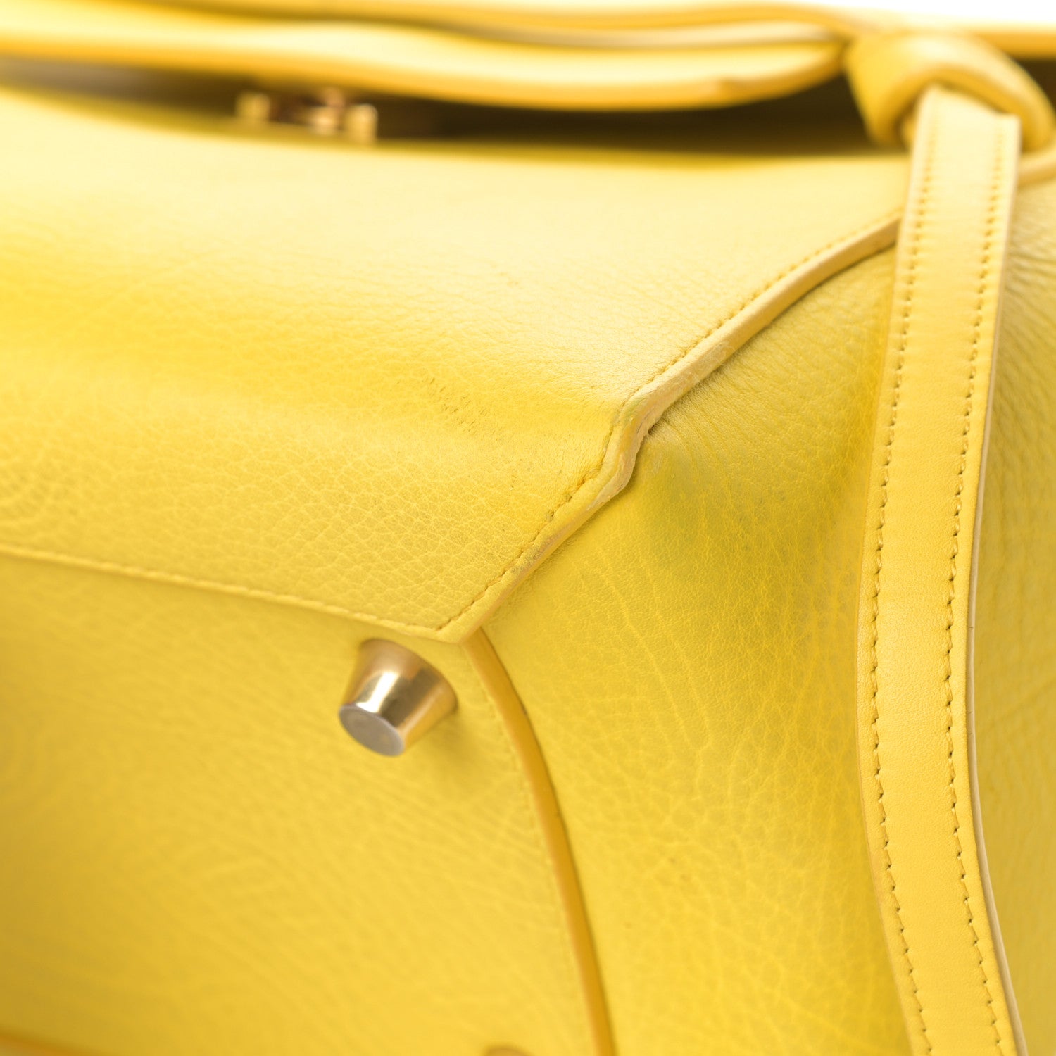 Celine Elephant Calfskin Mini Belt Bag Sun Yellow 11 of 21