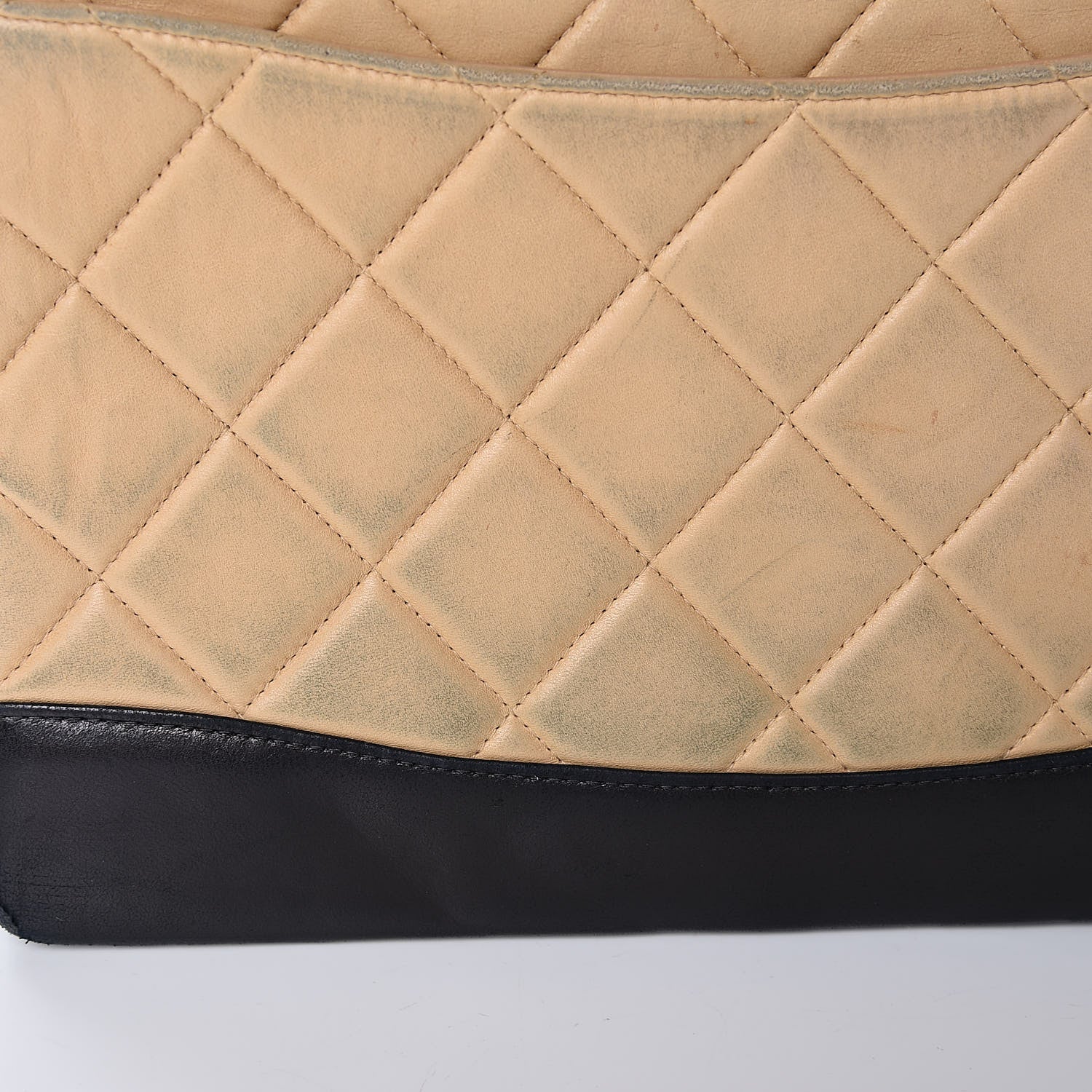 Chanel Lambskin Quilted Medium Single Flap Beige Black 20 of 26