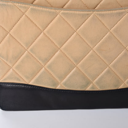 Chanel Lambskin Quilted Medium Single Flap Beige Black 20 of 26
