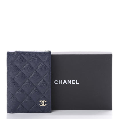 Chanel Caviar Quilted Passport Holder Navy Blue 8 of 8