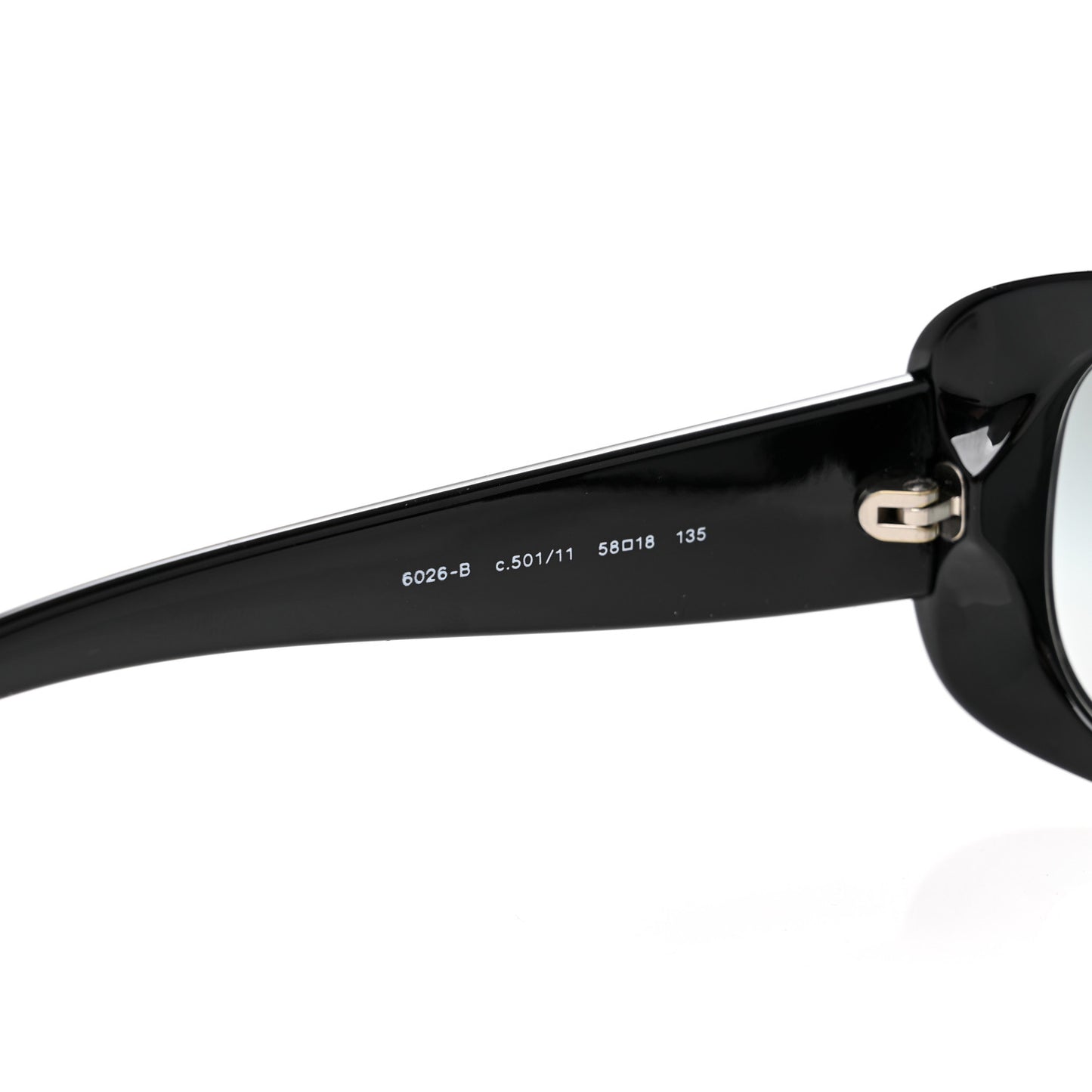 Crystal CC Logo Sunglasses 6026-B Black