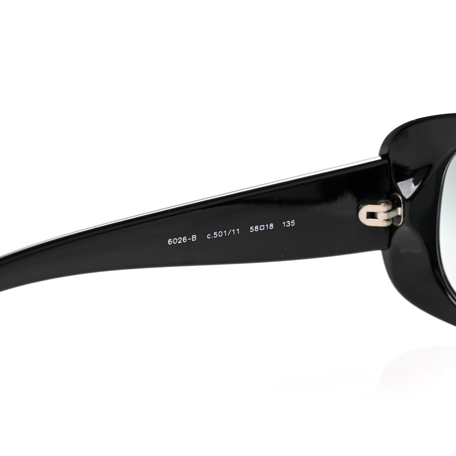 Chanel Crystal CC Logo Sunglasses 6026-B Black 6 of 8