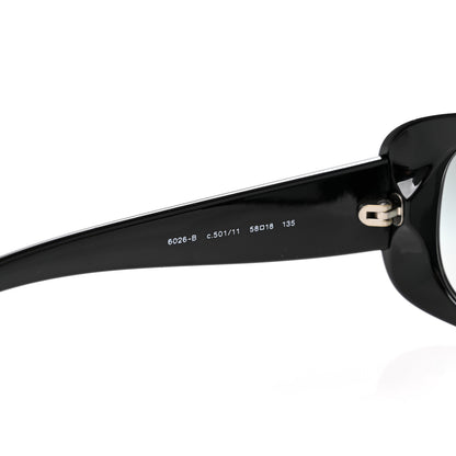 Chanel Crystal CC Logo Sunglasses 6026-B Black 6 of 8