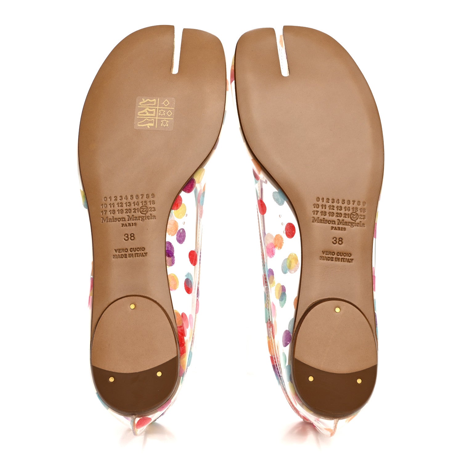 Maison Margiela PVC Confetti Printed Tabi New Ballerina Flats 38 Multicolor 6 of 9