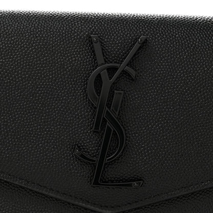 Saint Laurent Grain De Poudre Monogram Uptown Pouch Black 8 of 8